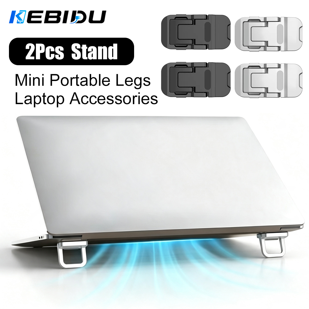 Laptop Stand Riser - KEBIDU 2Pcs Stand Laptop Mini Lipat