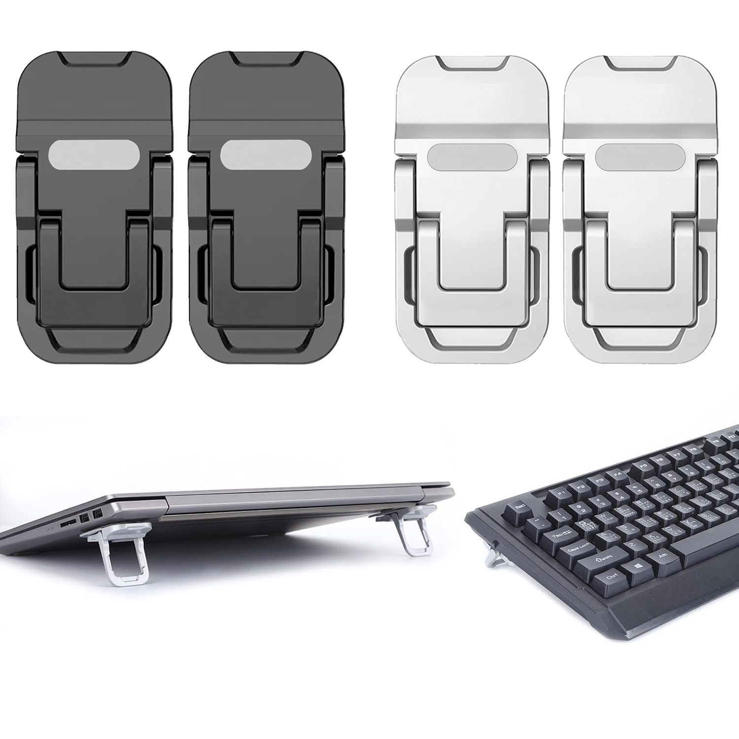 Laptop Stand Riser - 2 Buah Dudukan Laptop Lipat Portabel,