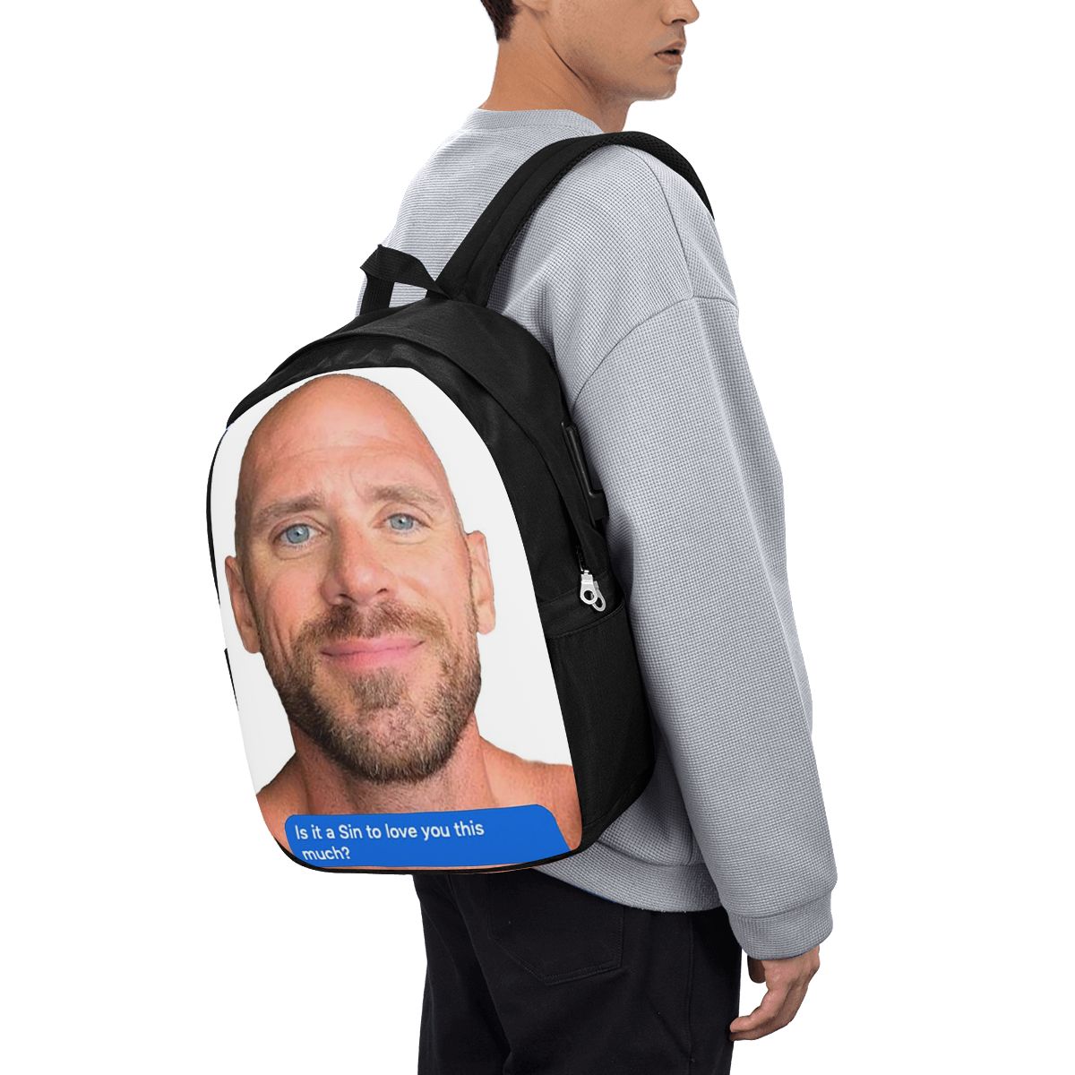 Laptop Original Accessories - Johnny Sins Flirty Text Bubble Backpack