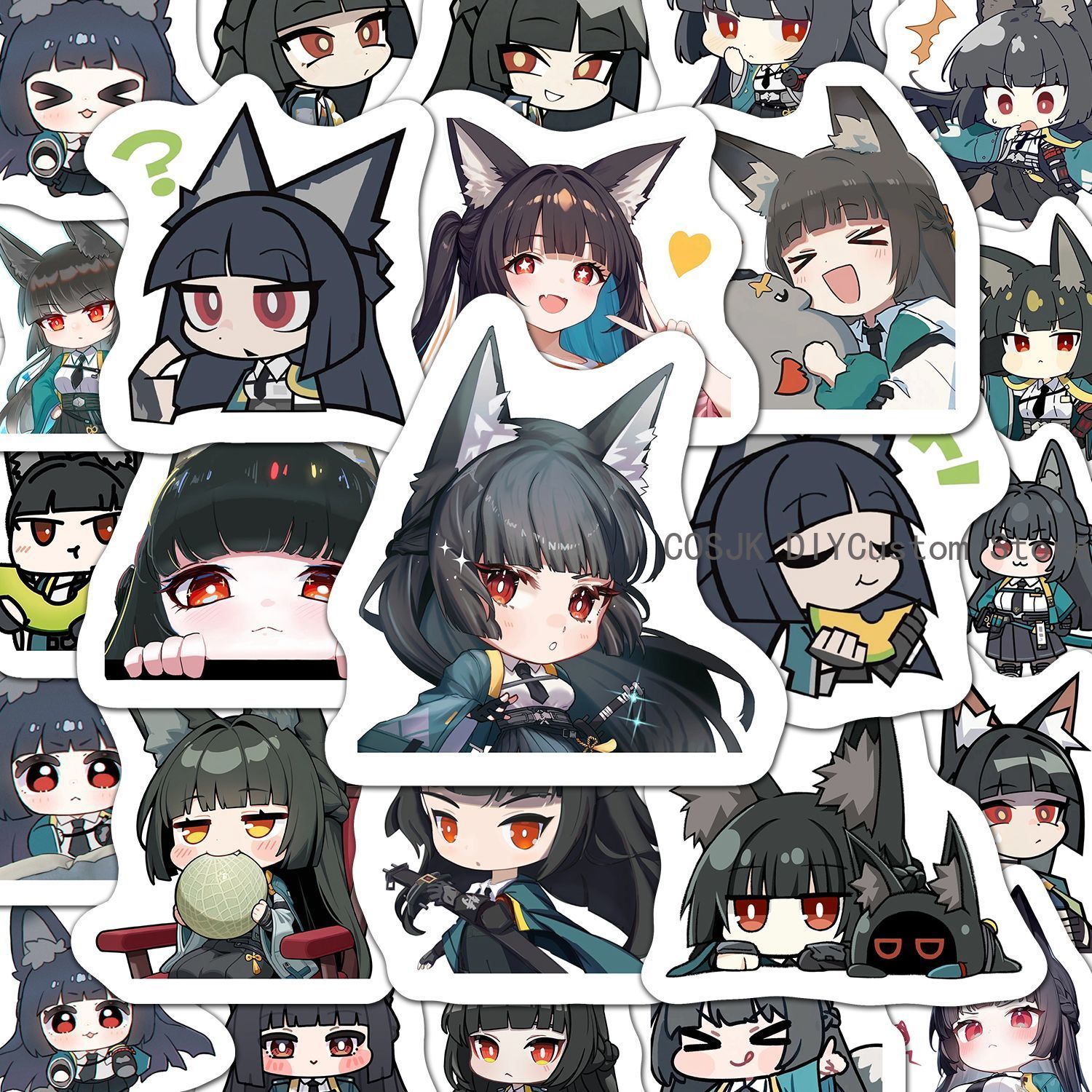 Laptop Original Accessories - 60 Buah Stiker Anime Versi Q