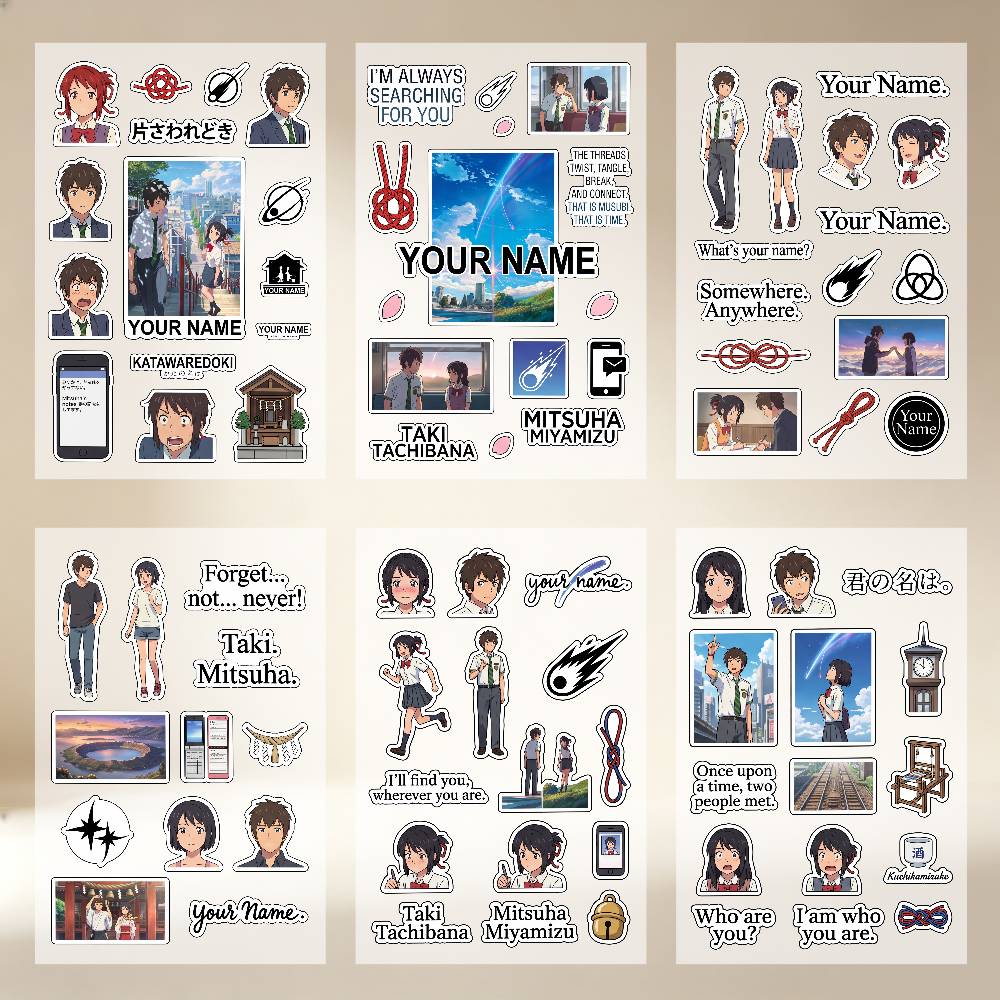 Laptop Accessories Name - Stiker Film Anime Your Name Mitsuha