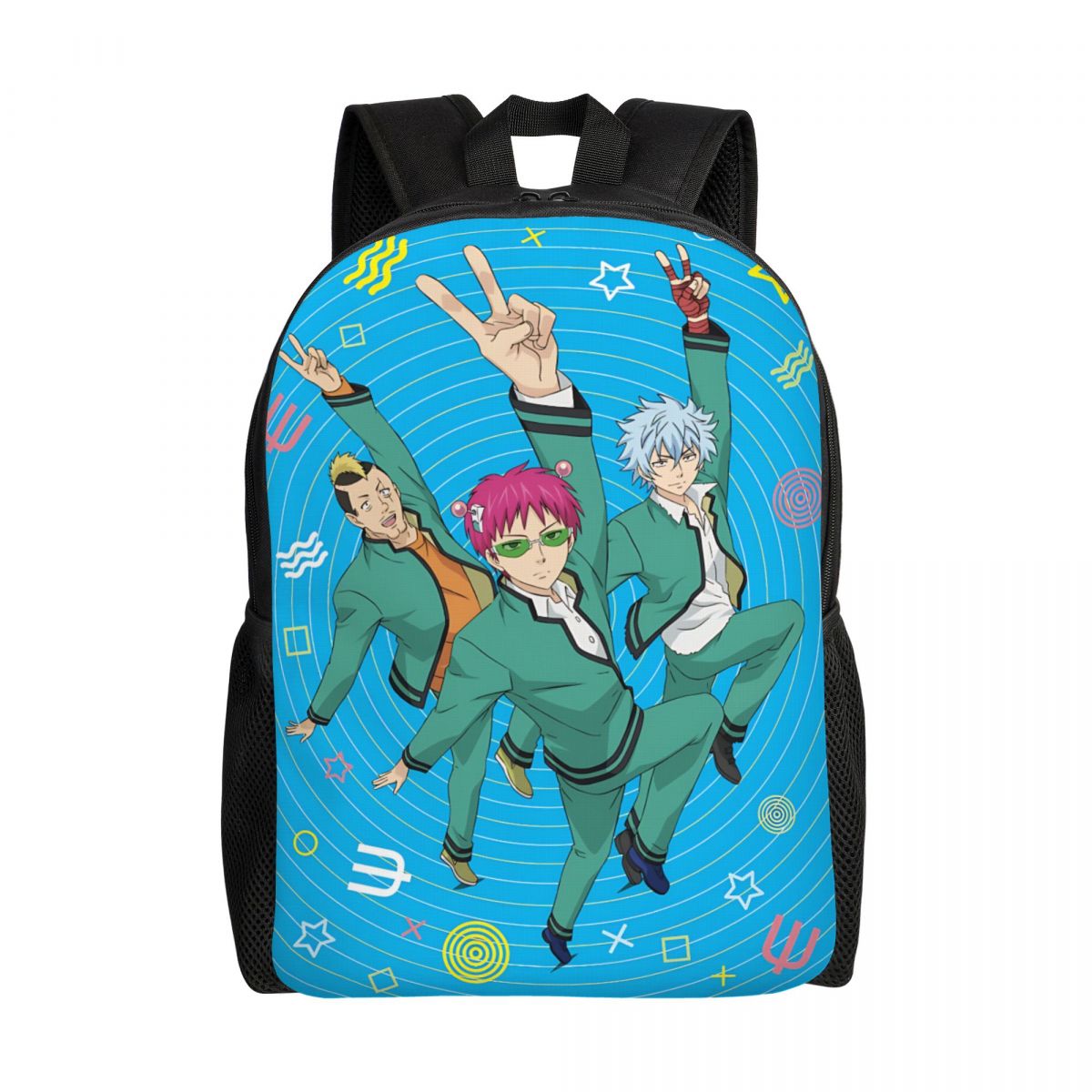 Laptop Accessories Bag For Men - Ransel Perjalanan Lucu S-Saikies K Manga