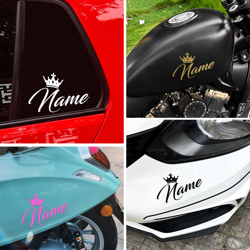 Laptop Accessories Name - Stiker Nama Mahkota Kustom Teks Pribadi