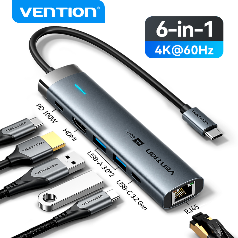 Apple Accessories Laptop - Vention adaptor USB C, HUB USB