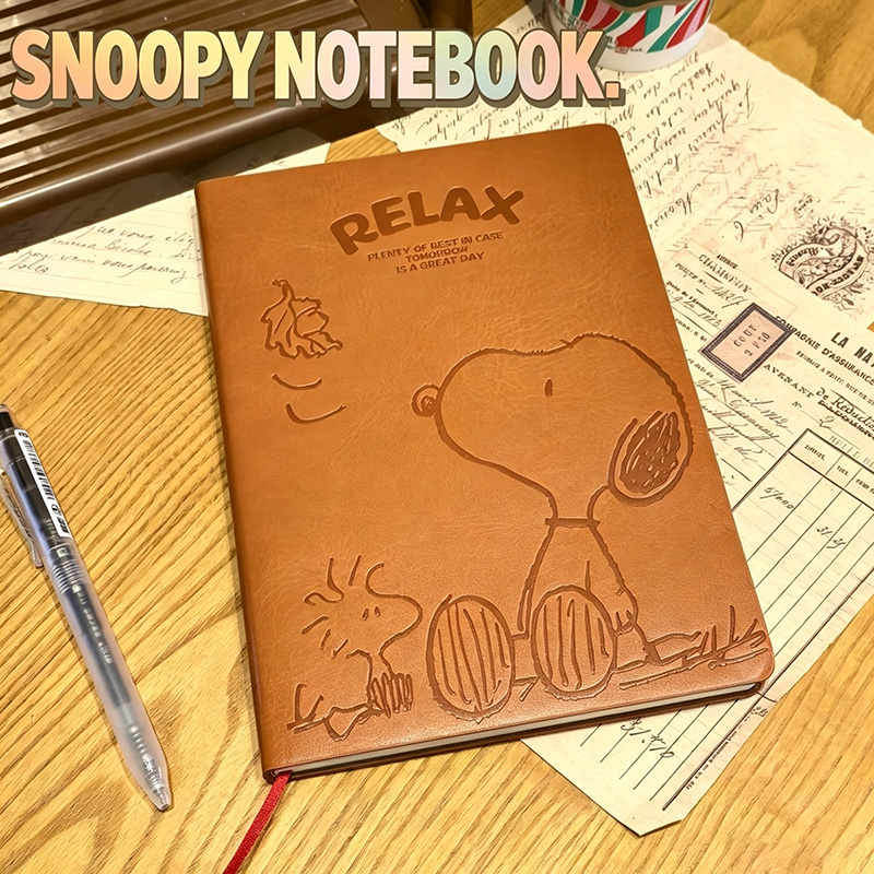 Laptop Accessories Cover - Buku Catatan Kulit Snoopy A5 Vintage,