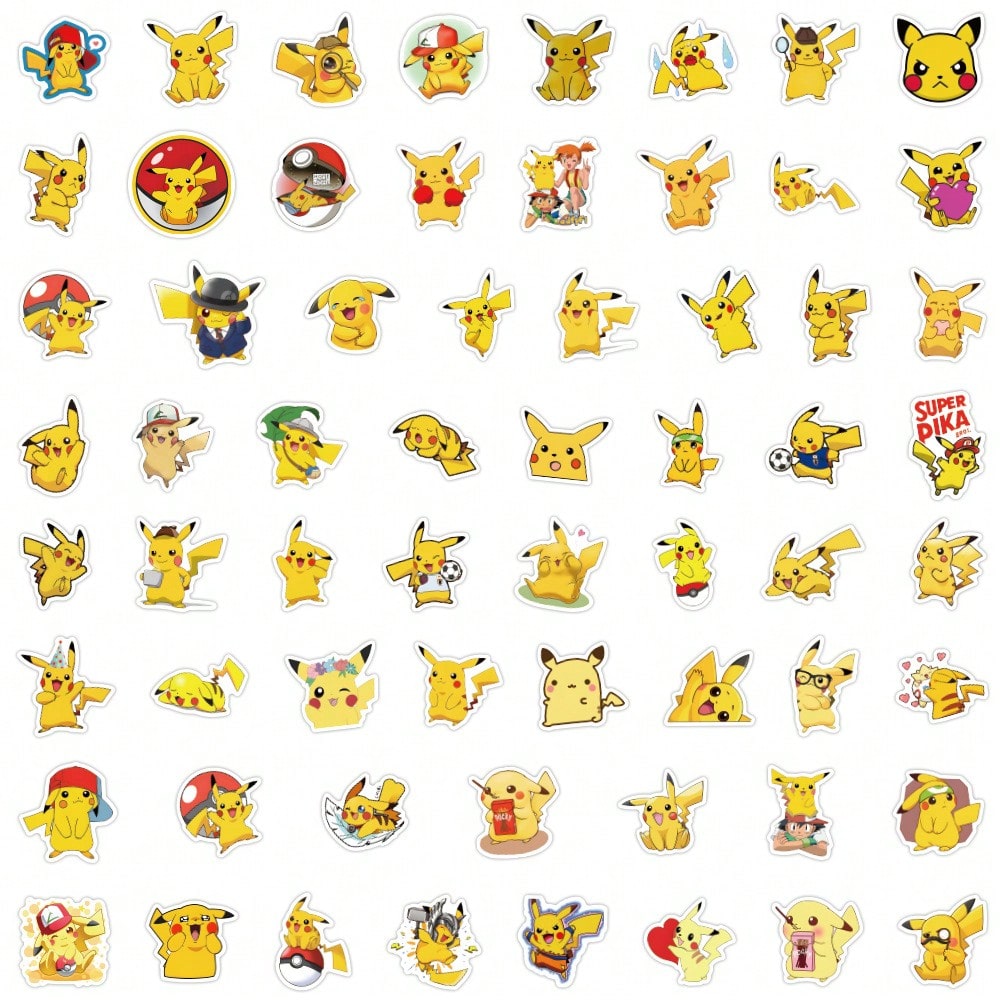 60/100pcs Stiker Anime Pokemon - Good Laptop Accessories ulasan dan harga