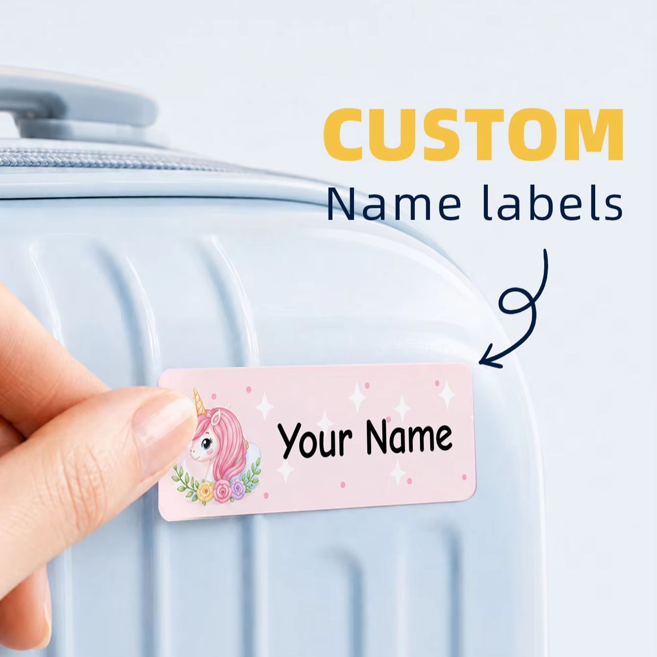 1-300PCS Stiker Nama Tahan Air - Laptop Accessories Name ulasan dan harga