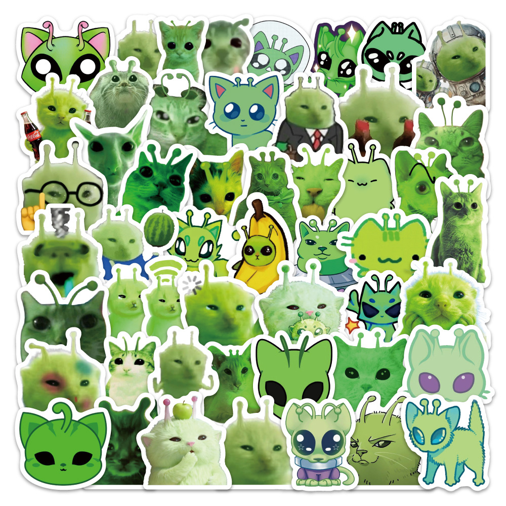 100pcs Stiker Emoji Kucing Ali - Good Laptop Accessories ulasan dan harga