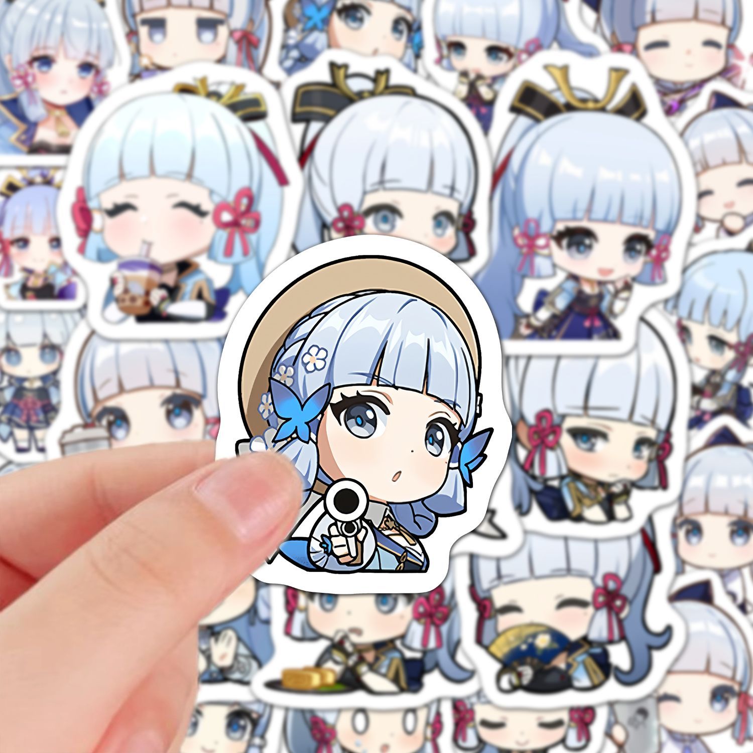 Kamisato Ayaka 60Pcs Stiker An - Laptop Original Accessories ulasan dan harga