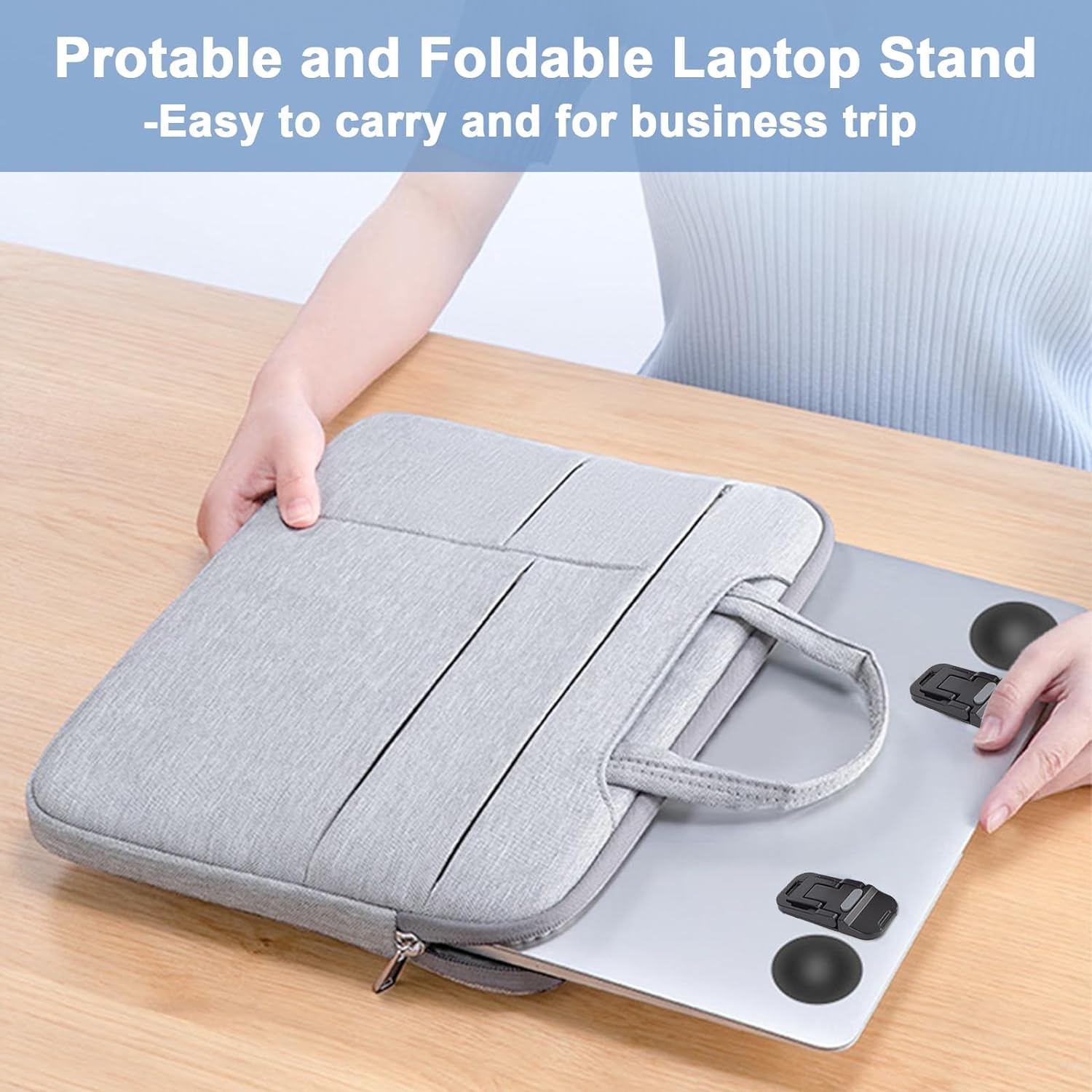 2 Buah Dudukan Laptop Lipat Po - Laptop Stand Riser ulasan dan harga