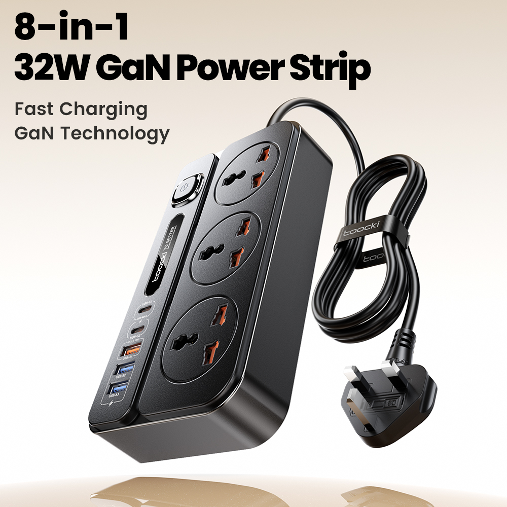 Toocki GaN Power Strip Stopkon - Laptop Accessories Uk ulasan dan harga