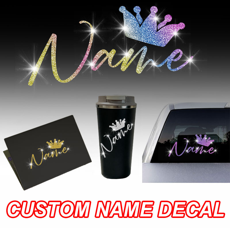 1 Buah Stiker Mahkota dan Nama - Laptop Accessories Name ulasan dan harga