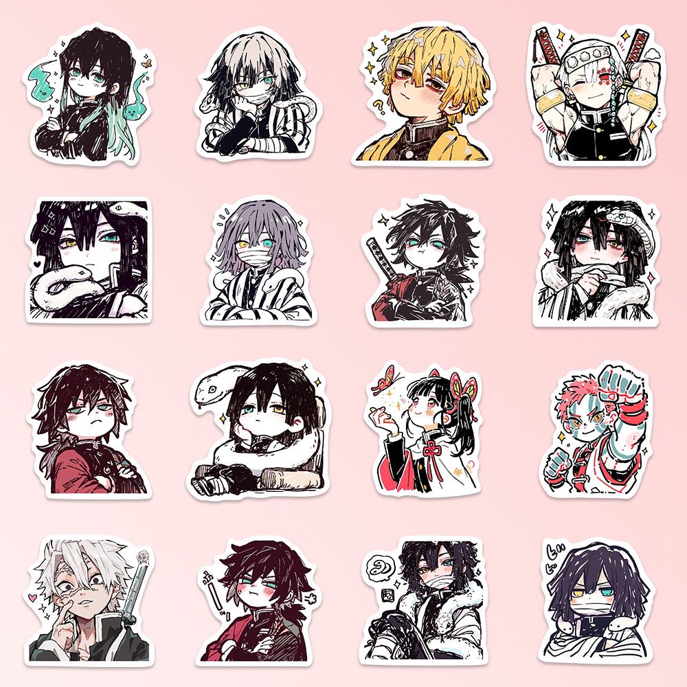 55PCS Stiker Anime Demon Slaye - Laptop Original Accessories ulasan dan harga