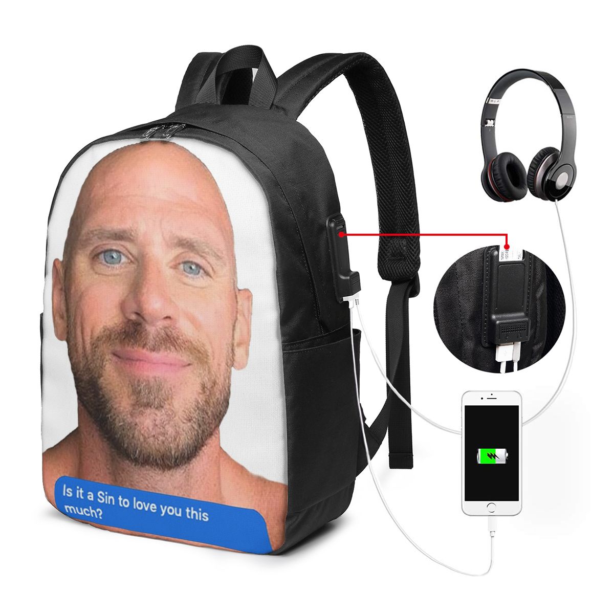 Johnny Sins Flirty Text Bubble - Laptop Original Accessories ulasan dan harga