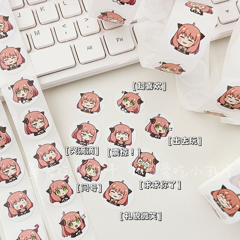 500PCS Stiker Spy Family Ania  - Laptop Accessories Cover ulasan dan harga