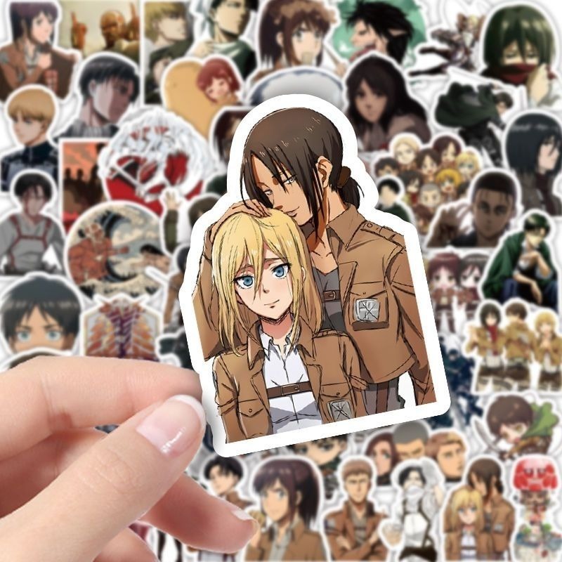 60 Buah Stiker Anime Attack On - Laptop Original Accessories ulasan dan harga