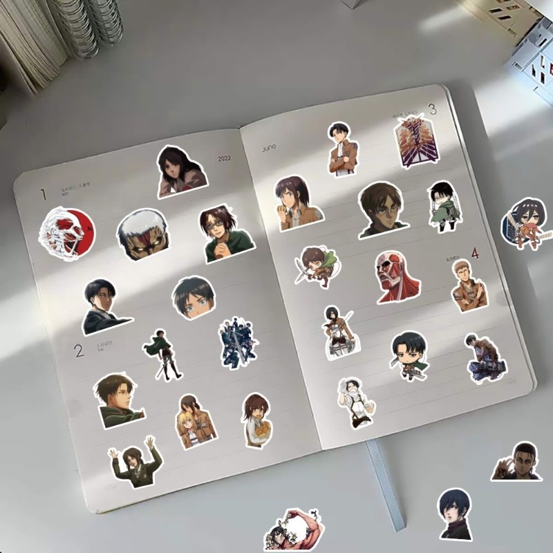60 Buah Stiker Anime Attack On - Laptop Original Accessories ulasan dan harga