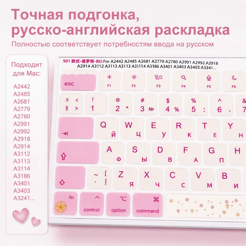 Stiker Keycap Layout ISO Rusia - Apple Accessories Laptop ulasan dan harga