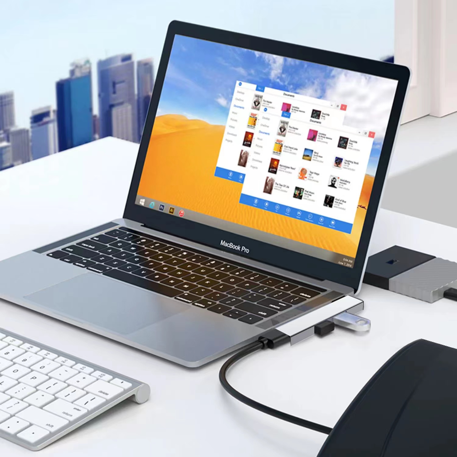 USB C HUB 3.0 Tipe C 3.1 3 Por - Apple Accessories Laptop ulasan dan harga