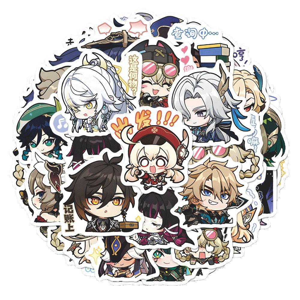 64 Buah Stiker Anime Genshin I - Laptop Original Accessories ulasan dan harga